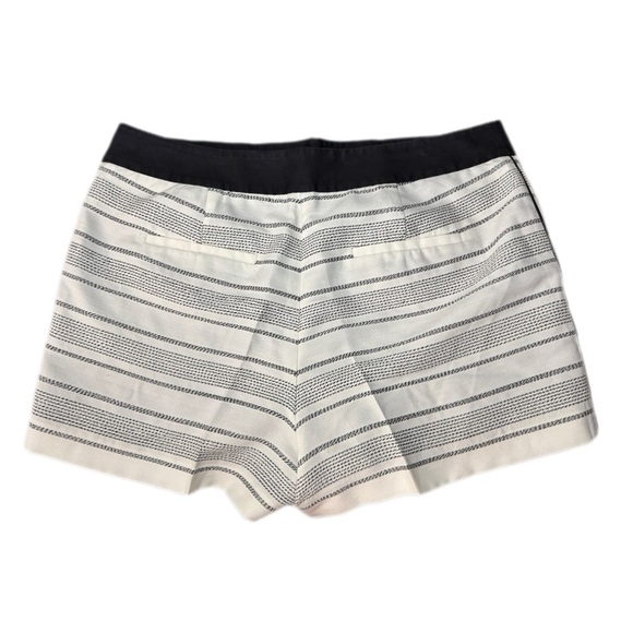 LOFT High Waist Black and White Striped Shorts - Picture 2 of 5